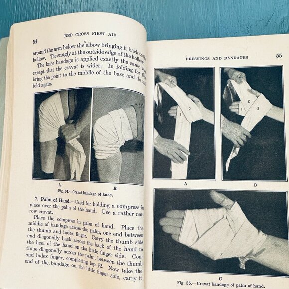 Vintage 1940s American Red Cross "First Aid Textbook" Vintage First Aid Book - Picture 4 of 9